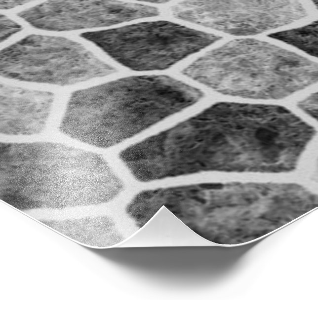 Ultimate Grå Klinkbelagd Lapptäcke Terrazzo Mönste Fototryck (Hörn)