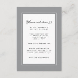 Ultimate Grått Bröllop-detaljinformation, Modern C Tilläggskort