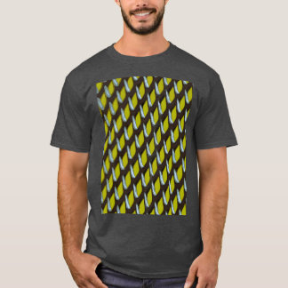 Ultimate Grått Grate Abstrakt Mönster med Gult B T Shirt