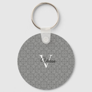 Ultimate Grått Monogram-nyckelkedja Nyckelring