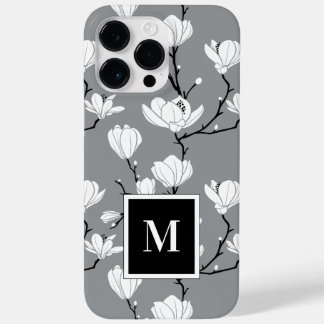Ultimate Grått Monogrammed Magnolia Flower Fodral-