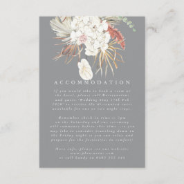 Ultimate Grått Pampas Grass Blommigt Jungle Bröllo Tilläggskort