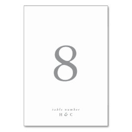 Ultimate Grått Simple Plain Modern Bröllop Bord Bordsnummer