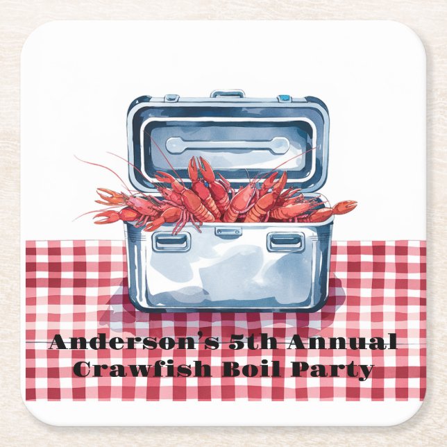 Ultimate Kräftor Boil: A Southern Tradition Underlägg Papper Kvadrat (Framsidan)