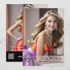 Ultimate Krona-Skönhetstävling-autograf-kort Julkort