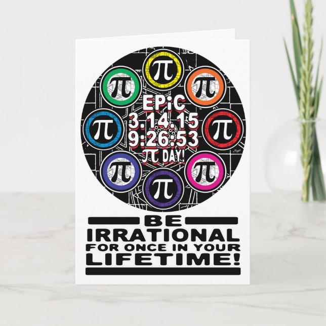 Ultimate Memorial för Epic Pi Day Symbols Kort (Framsida)