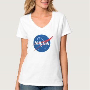 Ultimate NASA Logotyp Rocket White Passande Kvinno T Shirt