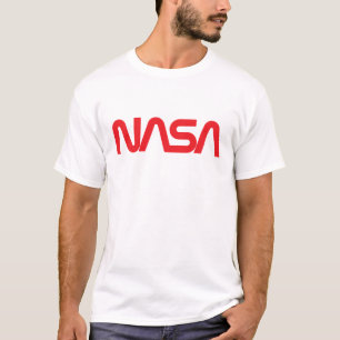 Ultimate NASA Logotype Rocket White Heavy Cotton T Shirt