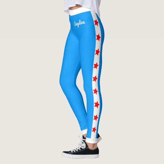 Ultimate Patriot USA Stars och stripes Leggings (Vänster)