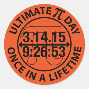 Ultimate Pi Day 2015 Runt Klistermärke