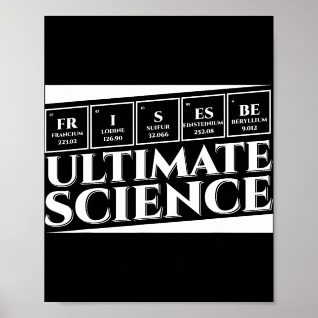 Ultimate Science Frisbee Disc Golf Hobby Älskare _ Poster (Framsidan)