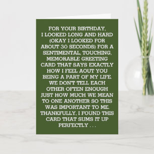 Ultimate Sentimental Birthday Message (Gin) Kort