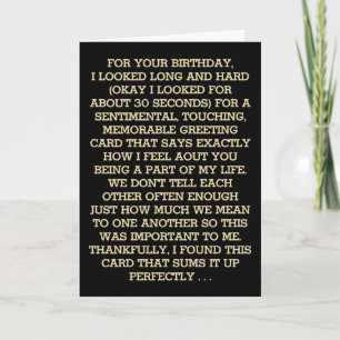 Ultimate Sentimental Birthday Message (Whiskey) Kort
