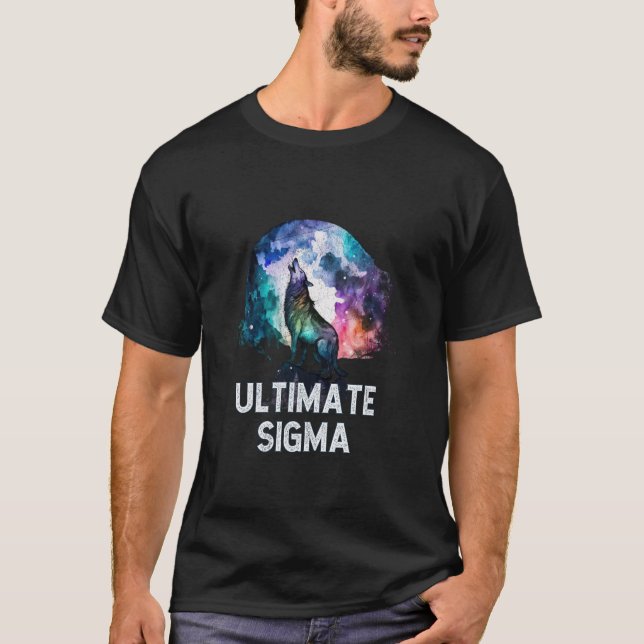 Ultimate Sigma Howling Varg Måne Workout Gym Lifti T Shirt (Framsida)