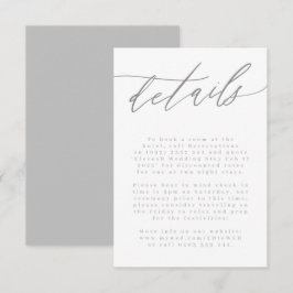 Ultimate Simple Light Grått White Modern Hand Type OSA Kort
