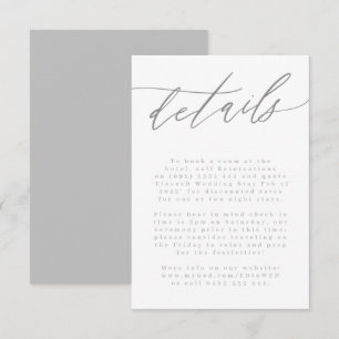Ultimate Simple Light Grått White Modern Hand Type OSA Kort