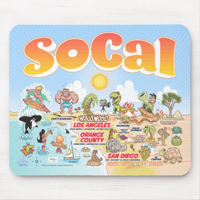 Ultimate SoCal Mouse Pad Musmatta (Framsidan)