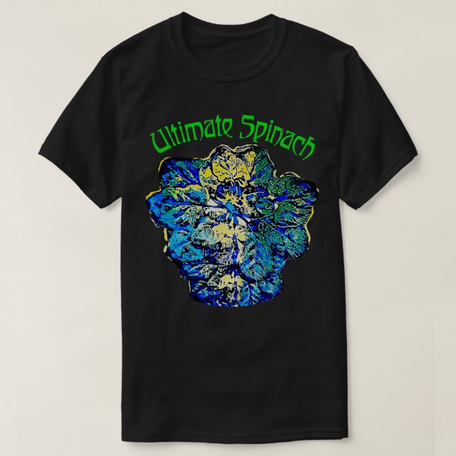 Ultimate Spinach 70s Psychedelic Bands Du aldrig H T Shirt (Design framsida)
