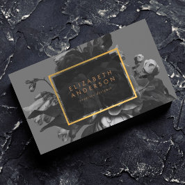 Ultimate Stylist Black Guld Ro Grått Bouquet Visitkort