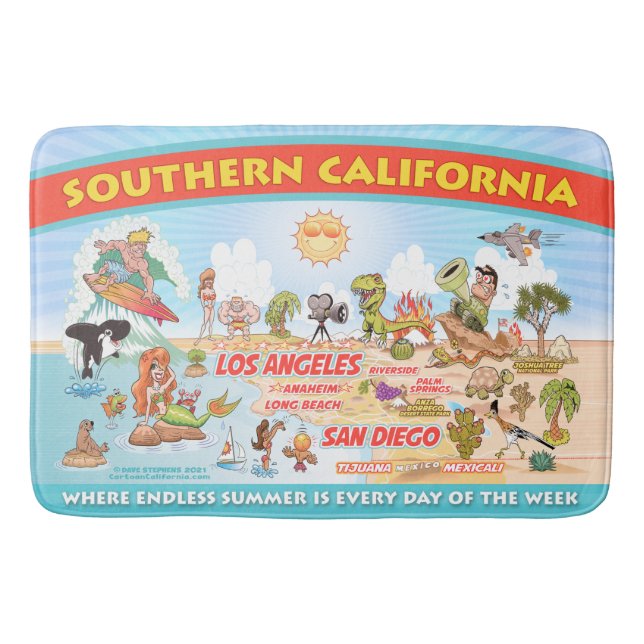 Ultimate Sunny California Bath Mat Badrumsmatta (Framsidan)