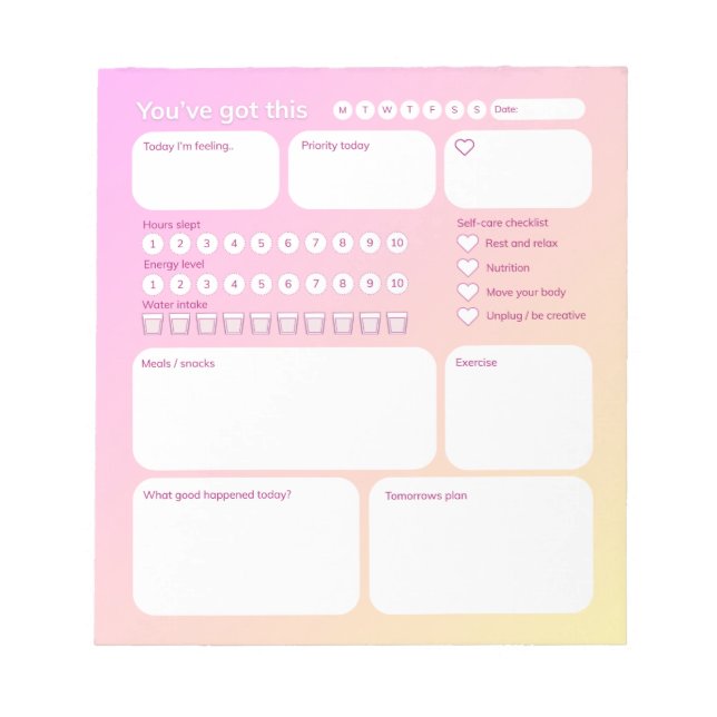 Ultimate Wellness Planner Anteckningsblock (Framsida)