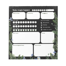 Ultimate Wellness Planner – Dark Floral Whimsical  Anteckningsblock