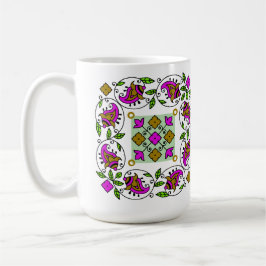 ultimativt vintage-mönster kaffemugg