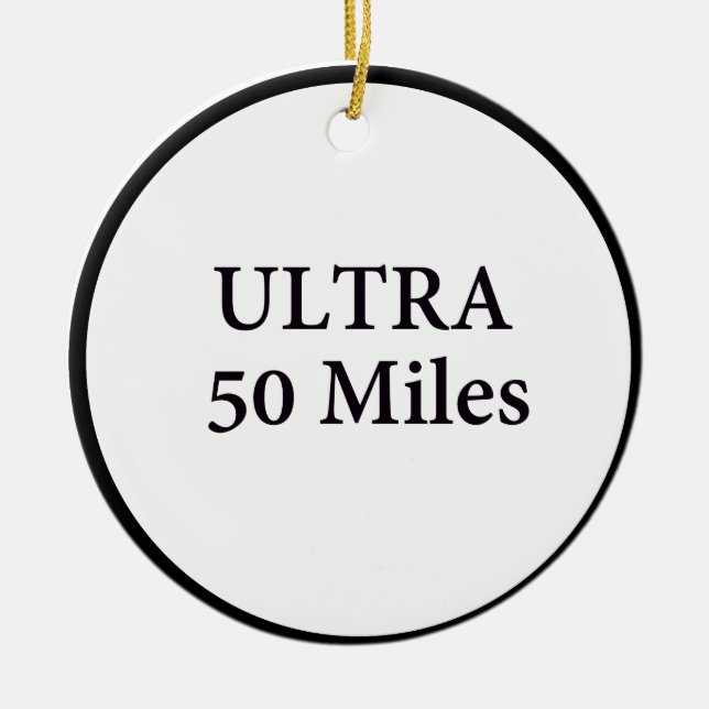 ultra 50 miles cirklar julgransprydnad keramik (Framsidan)