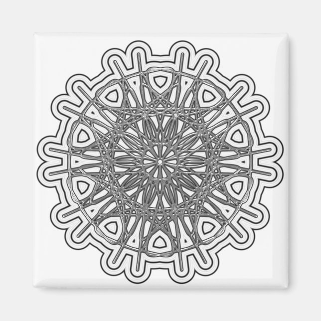 Ultra Coola Mandala Design #1 Magnet (Framsidan)