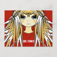 Ultra Cute Anime Blonde Long Hair Girl Power