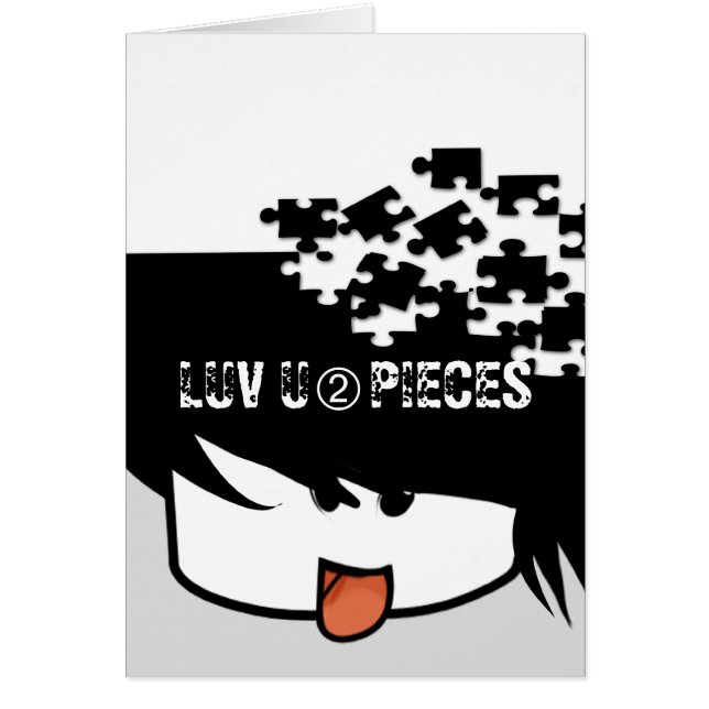 Ultra Cute Anime Boy Hälsningskort (Framsidan)