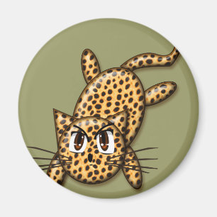 Ultra Cute Anime Leopard Kattunge Magnet