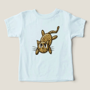 Ultra Cute Anime Leopard Kattunge T-shirt