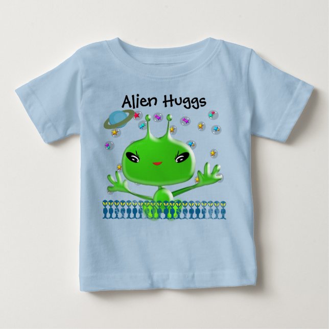 Ultra Cute Baby Alien Huggs T Shirt (Framsida)
