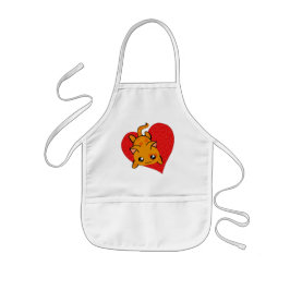 Ultra Cute Kawaii Anime Kattunge Barnförkläde
