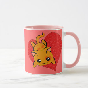 Ultra Cute Kawaii Valentine Kattunge Mugg