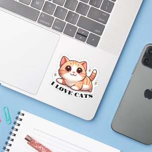 Ultra Cute Kitten I Kärlek Cats Klistermärken