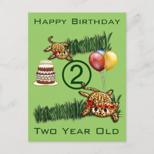 Ultra Cute Leopard Safari Birthday-inbjudan med Inbjudan Vykort