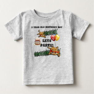Ultra Cute Leopard Safari Birthday-inbjudan Tee