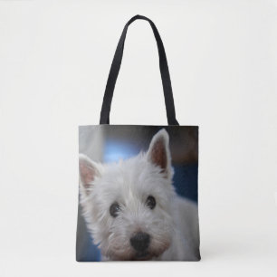 Ultra Cute Pestie Westie White Terrier Tygkasse