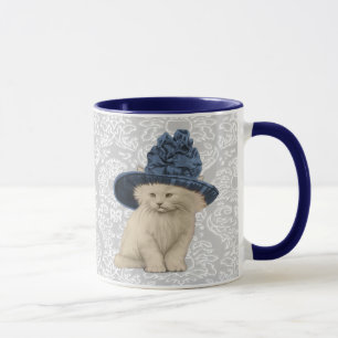 Ultra Cute Vintage Kattunge Vintage Hat Mugg Damas