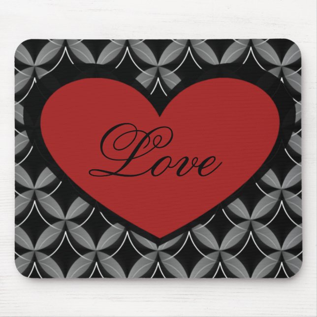 Ultra Glam Heart Mousepad, Red Musmatta (Framsidan)