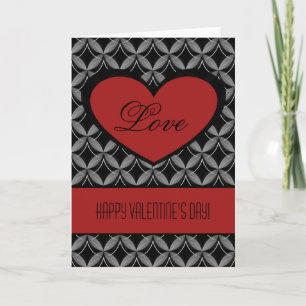Ultra Glam Heart Valentine Day Card, Red Helgkort