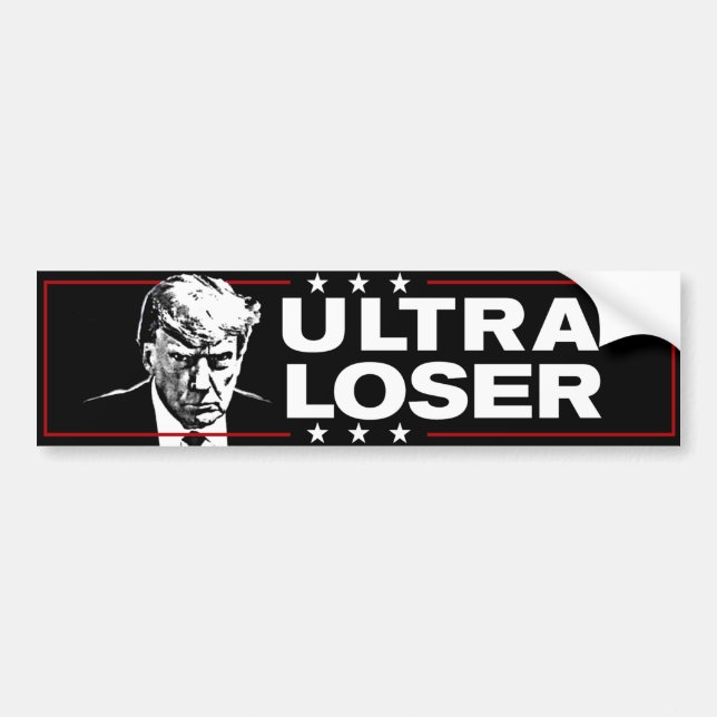 Ultra Loser Trump Borttappad Anti-Trump 2024 Bildekal (Framsidan)