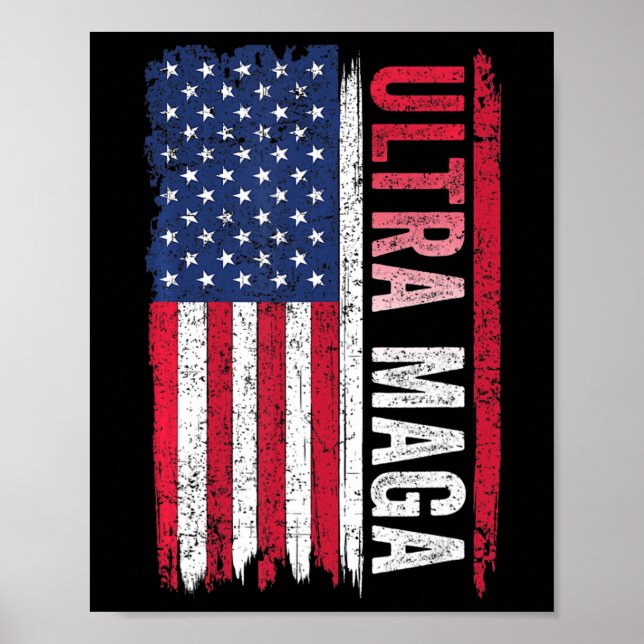 ULTRA MAGA American Flagga Patriotic Agenda Poster (Framsidan)