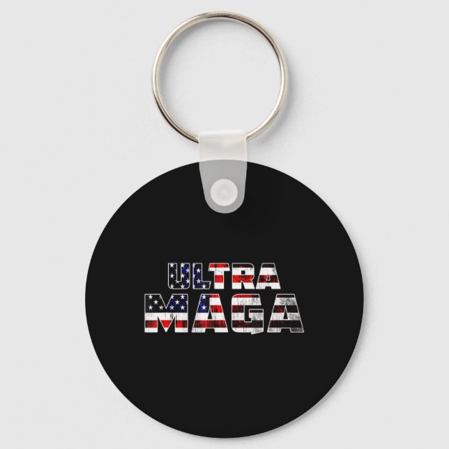 Ultra Maga Donald Trump Joe Biden Republican Ameri Nyckelring (Framsida)