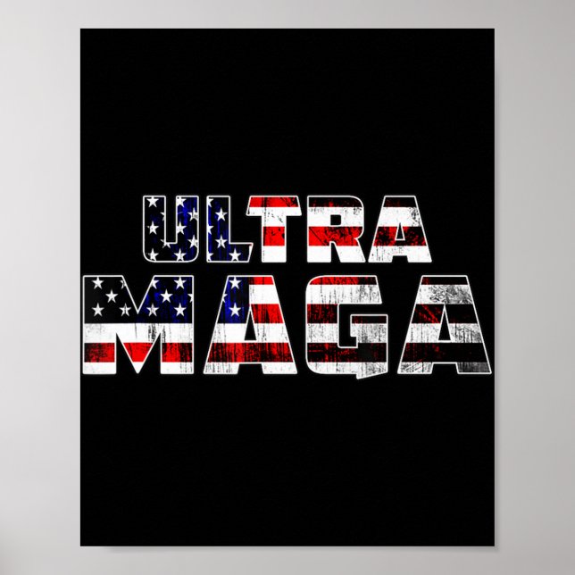 Ultra Maga Donald Trump Joe Biden Republican Ameri Poster (Framsidan)