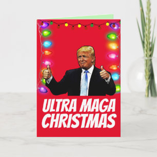ULTRA MAGA DONALD TRUMP-julkort Helgkort