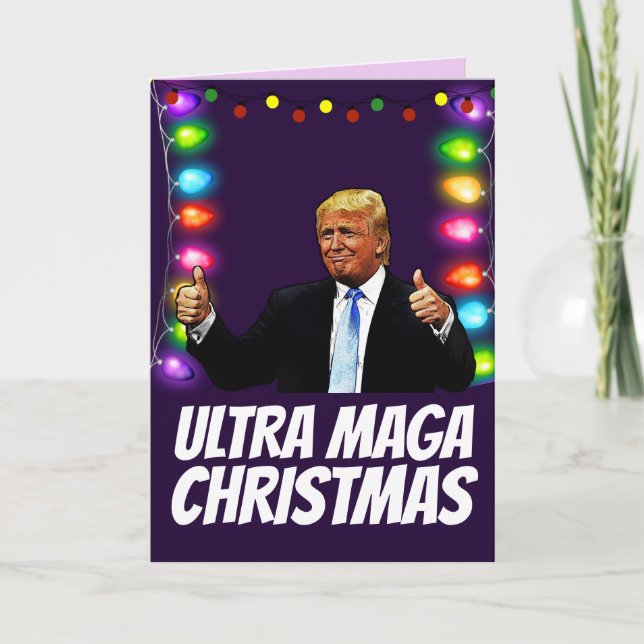 ULTRA MAGA DONALD TRUMP-julkort Helgkort (Framsida)