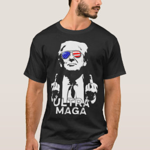 Ultra Maga Eagle Funny Anti Biden Us Pro Trum T Shirt